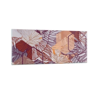 Quadro em vidro - A impossível relação entre a geometria e a natureza - 100x40 cm