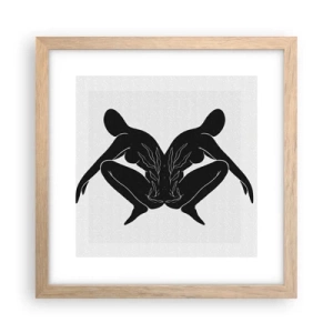 Pôster com moldura de carvalho claro - Uma alma comum - 30x30 cm