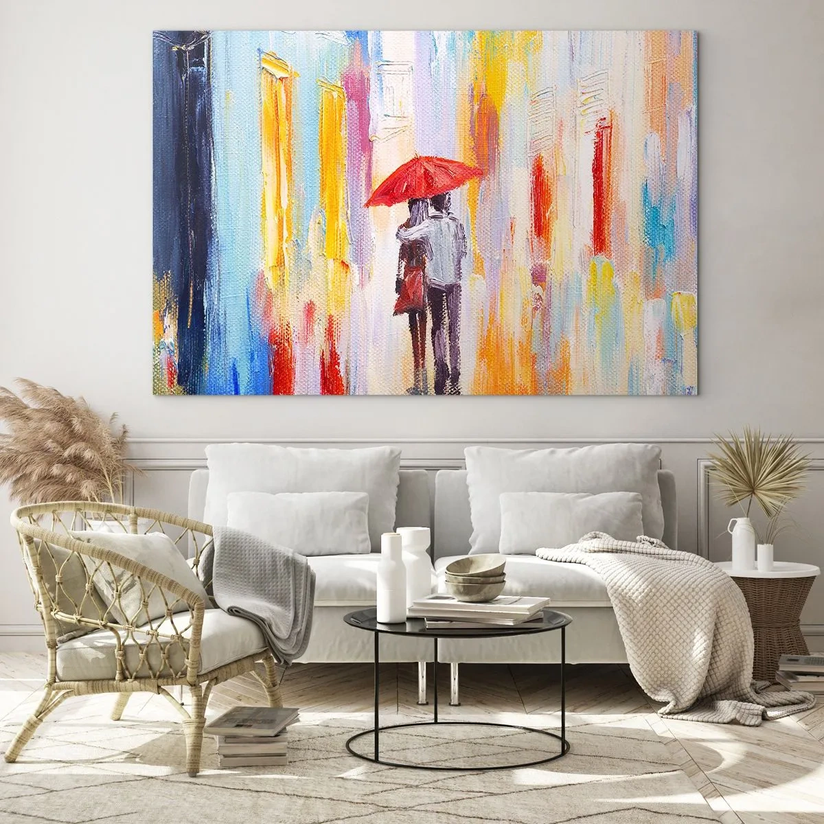 Quadro em vidro - Que continue a chover - 100x70 cm