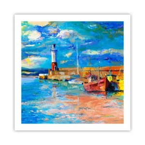 Pôster - Tarde na baía do arco-íris - 60x60 cm