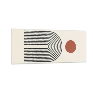 Quadro em vidro - Magnetismo de formas e cores - 100x40 cm
