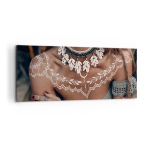 Quadro em tela - Talismãs, rituais de feminilidade - 100x40 cm