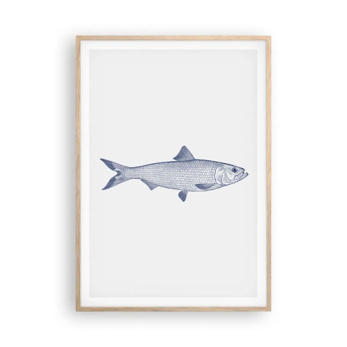 Pôster com moldura de carvalho claro - Saudações dos mares do norte - 70x100 cm