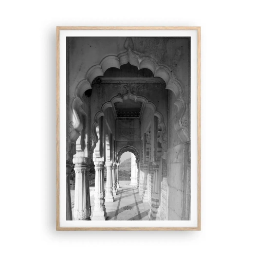 Pôster com moldura de carvalho claro - Contos de fadas orientais acontecem aqui - 70x100 cm