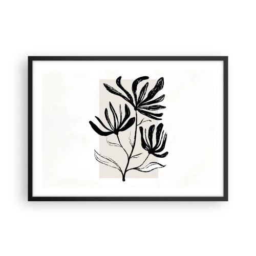 Pôster com moldura preta - Esboço para o herbário - 70x50 cm