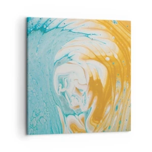 Quadro em tela - Vórtice em pastel - 60x60 cm