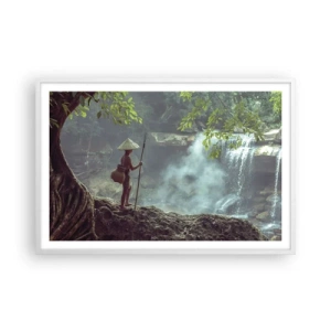 Pôster em moldura branca - Amigo da natureza - 91x61 cm