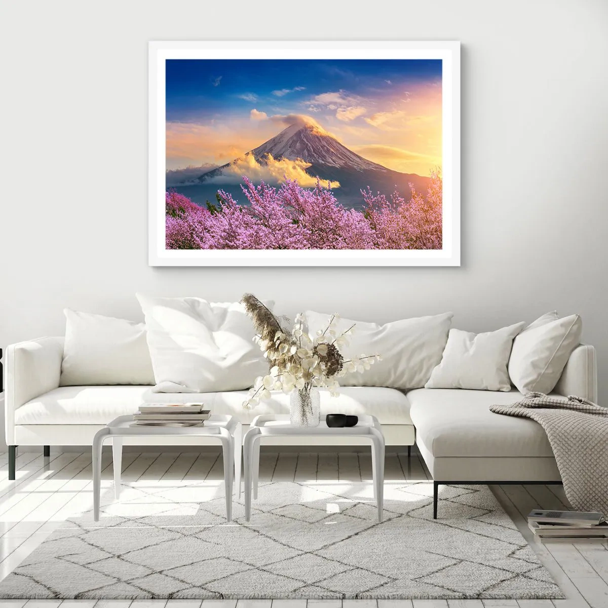 Pôster em moldura branca - Santidade japonesa - 100x70 cm