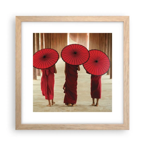 Pôster com moldura de carvalho claro - A caminho da Terra Pura - 30x30 cm