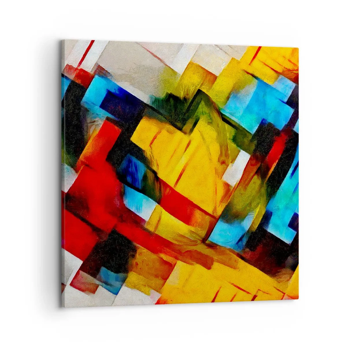 Quadro em tela - Camadas multicoloridas - 50x50 cm