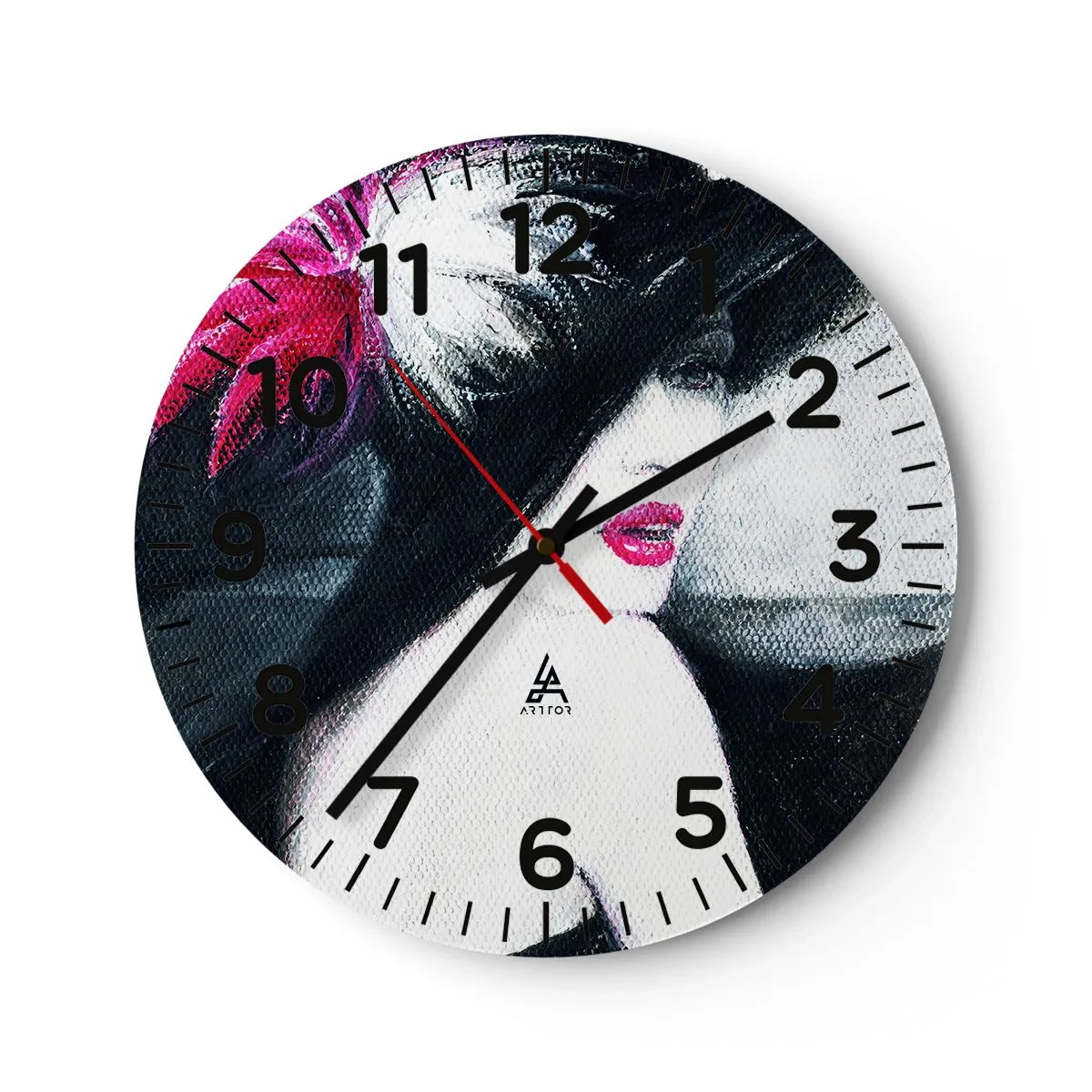 Relógio de parede - Relógio em vidro - Sempre misteriosa - 30x30 cm