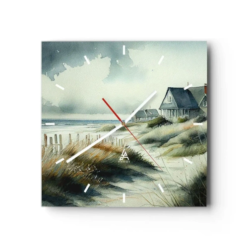 Relógio de parede - Relógio em vidro - Longe da agitação - 40x40 cm