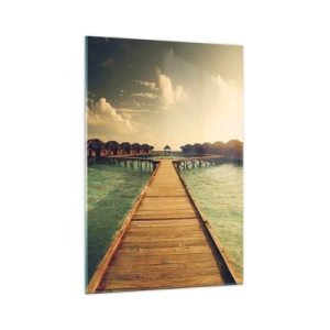 Quadro em vidro - Um convite caloroso - 70x100 cm