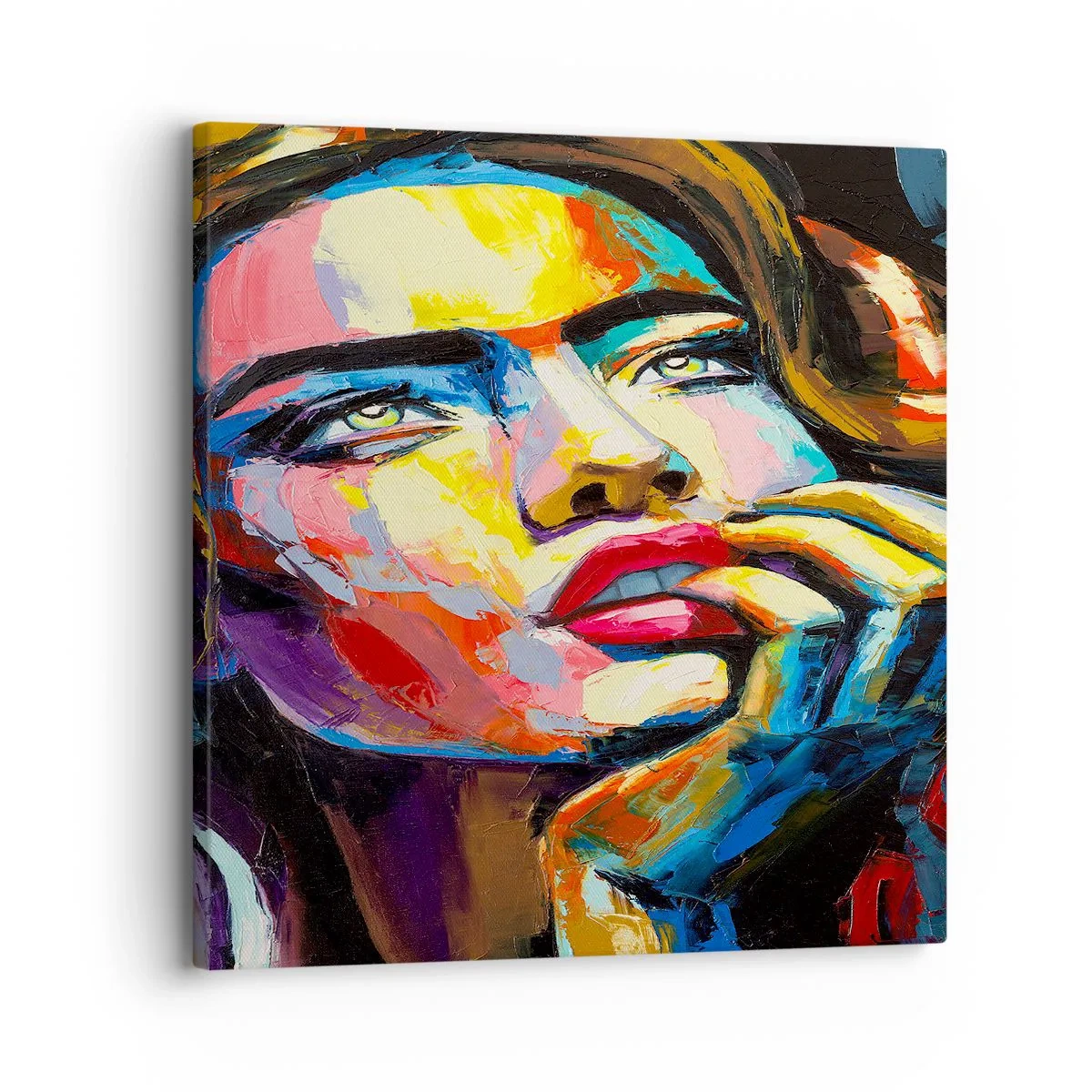 Quadro em tela - Sonhos como pássaros voando no céu - 30x30 cm