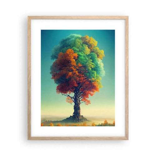 Pôster com moldura de carvalho claro - Carvalho – o pai da natureza - 40x50 cm