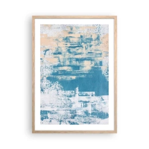 Pôster com moldura de carvalho claro - Através da estalactite de gelo - 50x70 cm