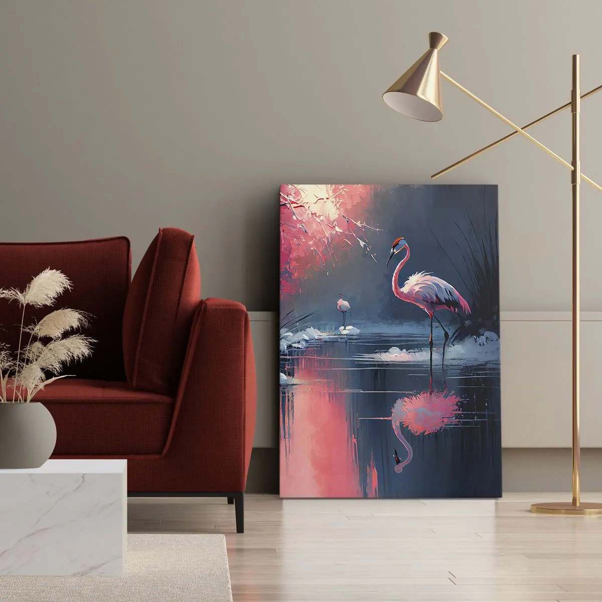 Quadro em tela - O retiro de um pássaro - 50x70 cm