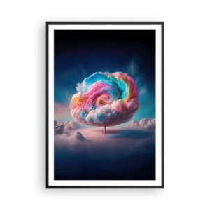 Pôster com moldura preta - O sonho de um parque de diversões - 70x100 cm