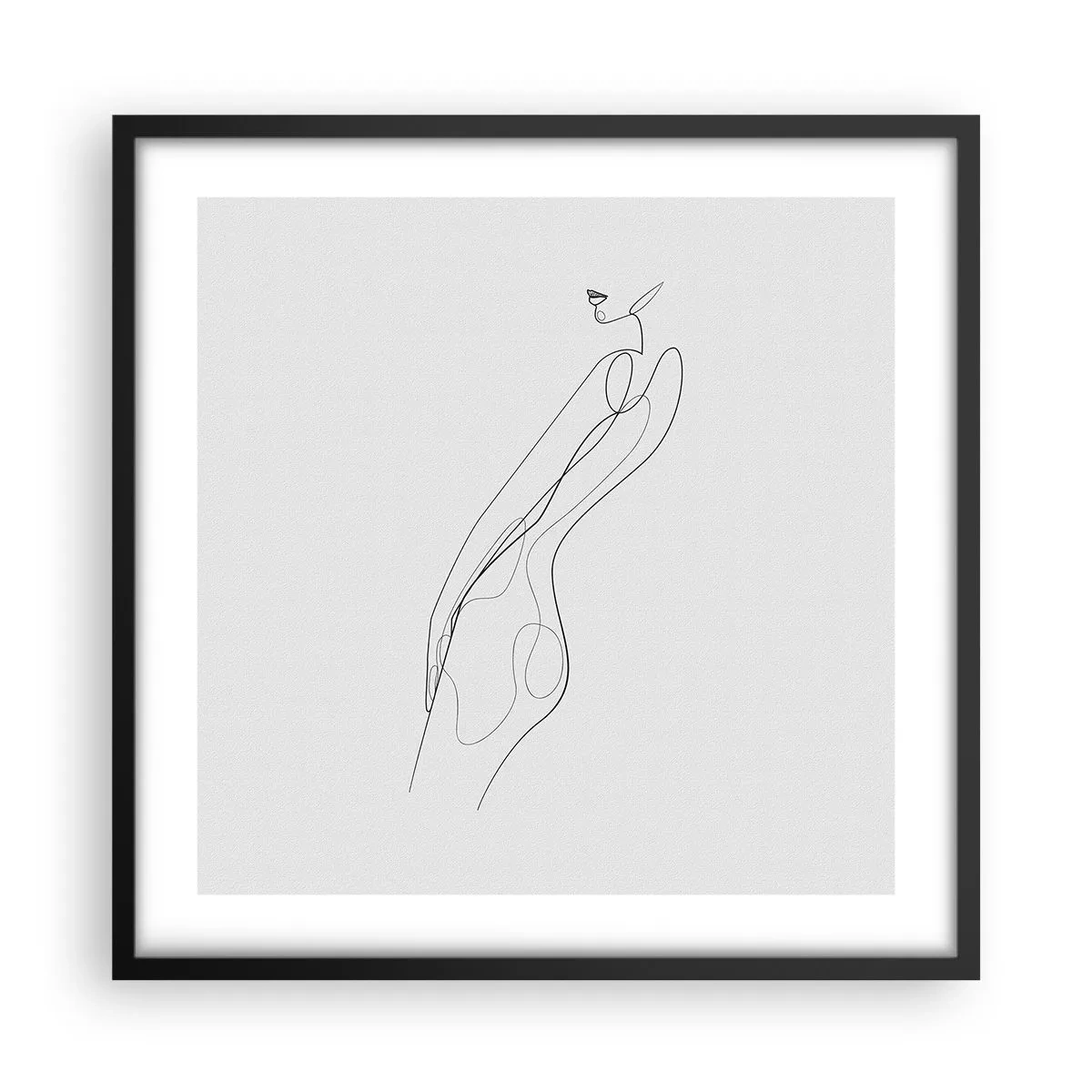 Pôster com moldura preta - Apenas uma promessa - 50x50 cm