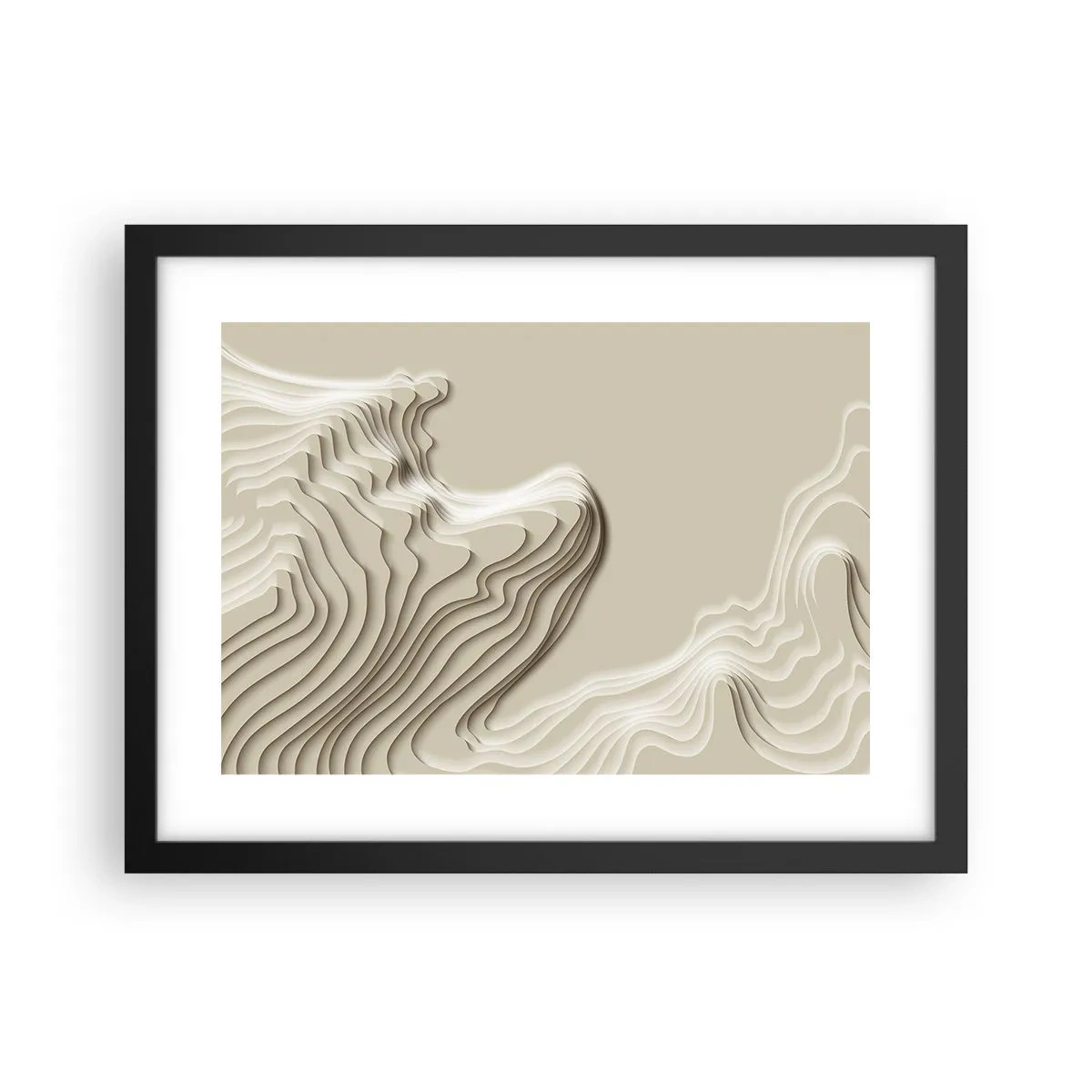 Pôster com moldura preta - Topografia da arte - 40x30 cm