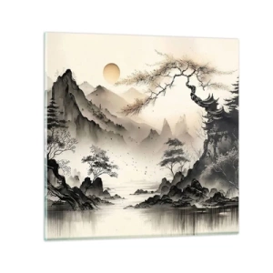 Quadro em vidro - O charme único do Oriente - 60x60 cm