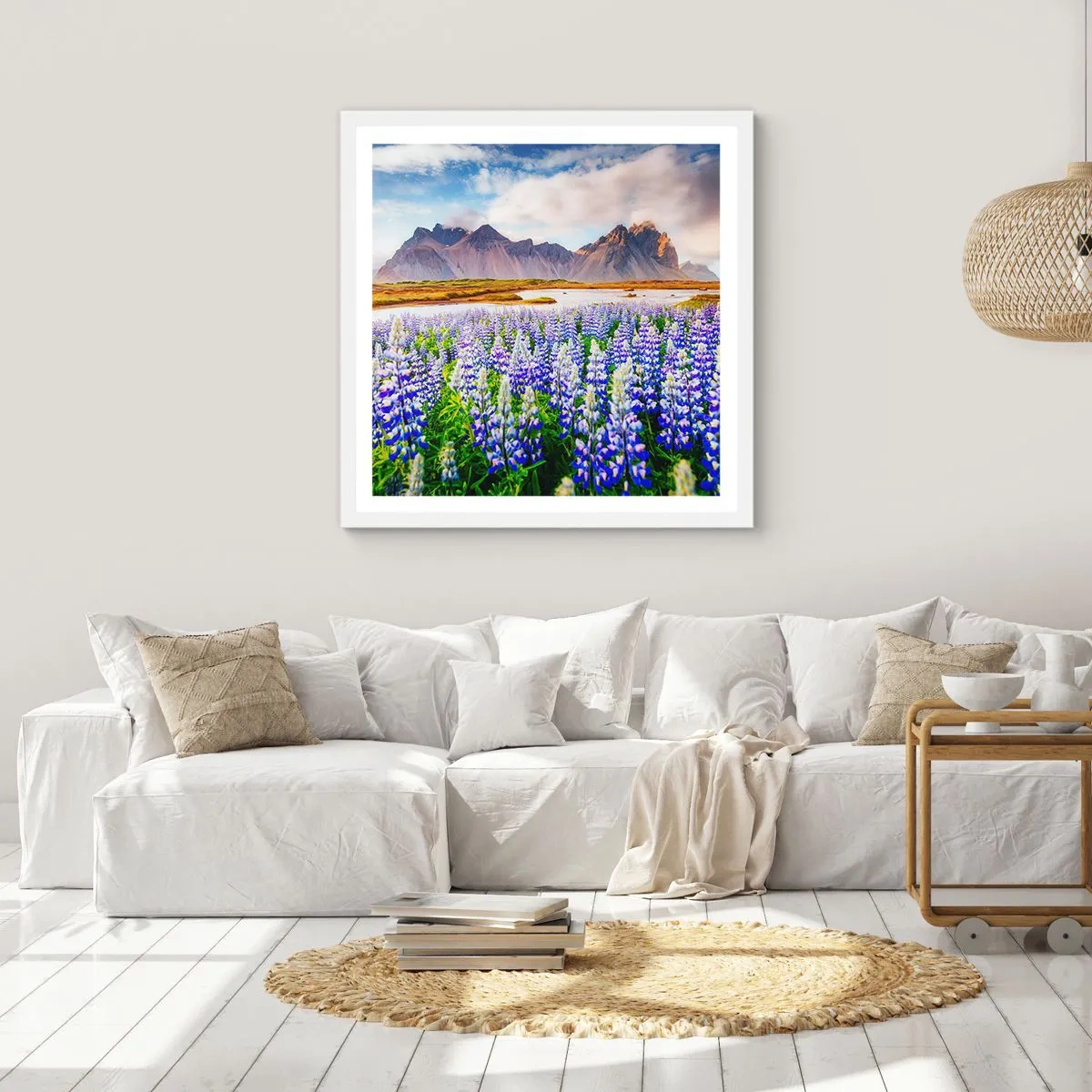 Pôster em moldura branca - Força e severidade ao lado da suavidade - 50x50 cm