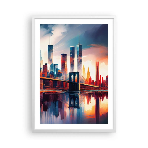 Pôster em moldura branca - Nova York dos sonhos - 50x70 cm