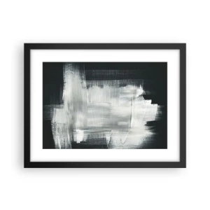 Pôster com moldura preta - Entrelaçado na vertical e horizontal - 40x30 cm