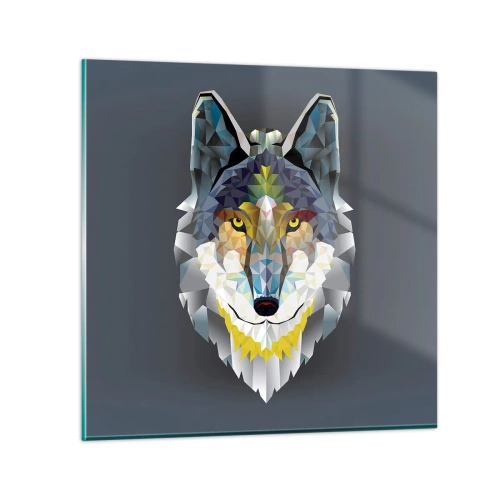 Quadro em vidro - Quem não quer ser lobo, não lhe veste a pele - 30x30 cm