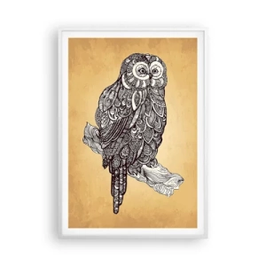 Pôster em moldura branca - Ornamentos intrincados de sabedoria - 70x100 cm