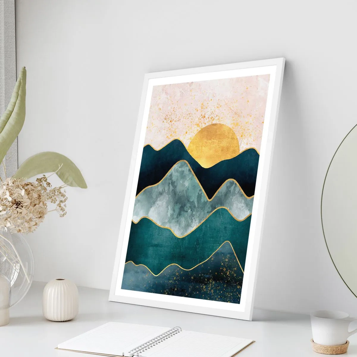 Pôster em moldura branca - Além das sete montanhas - 70x100 cm