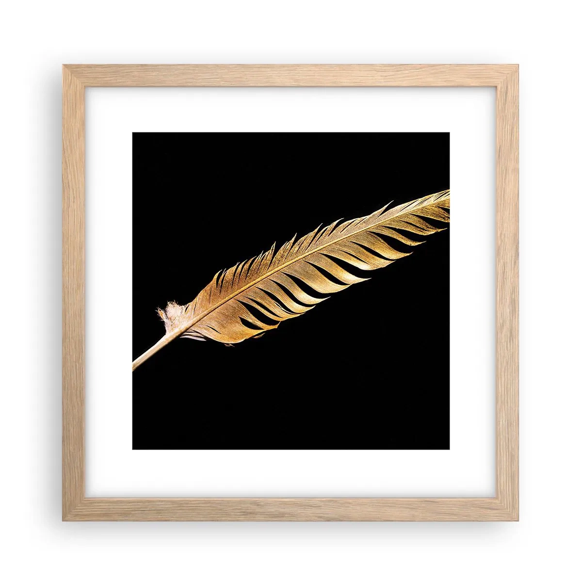 Pôster com moldura de carvalho claro - É uma pena - 30x30 cm