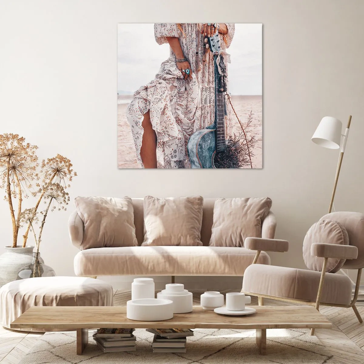 Quadro em tela - Flores a caminho - 70x70 cm