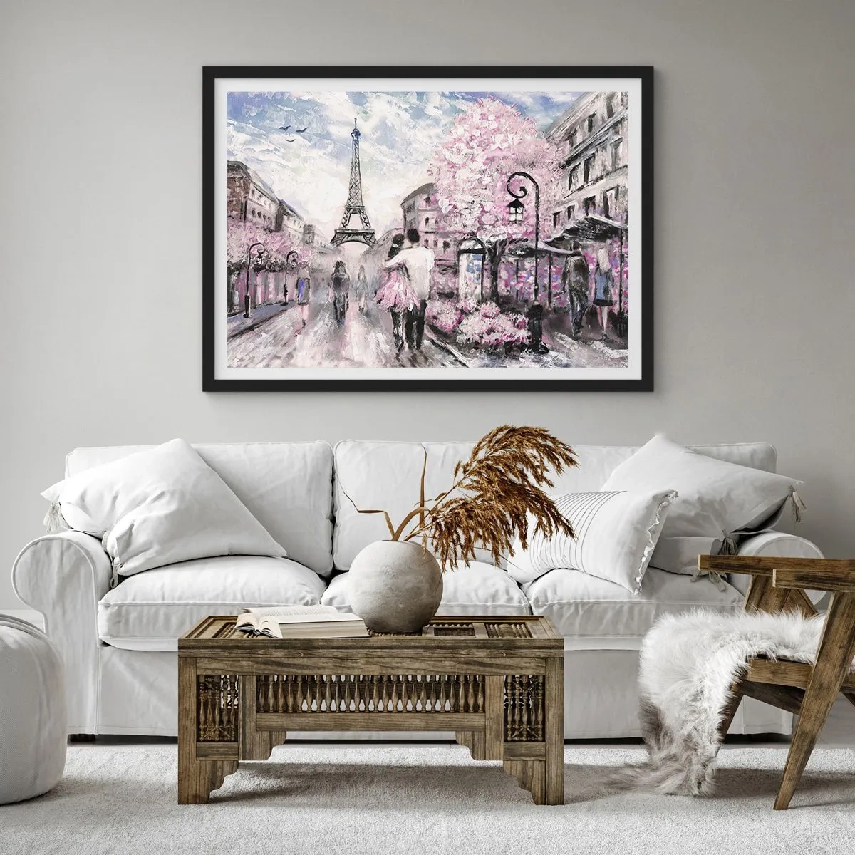 Pôster com moldura preta - Como for se apaixonar, somente em... - 100x70 cm