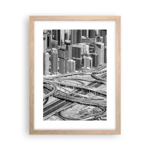 Pôster com moldura de carvalho claro - Dubai – uma cidade impossível - 30x40 cm