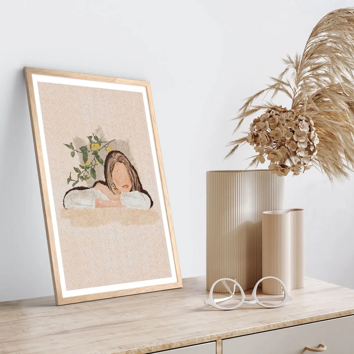 Pôster com moldura de carvalho claro - Beleza do sul - 61x91 cm