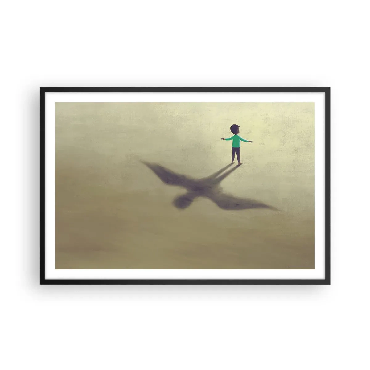 Pôster com moldura preta - Herói do futuro - 91x61 cm