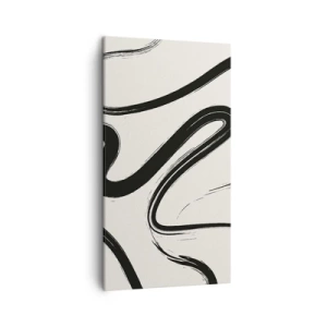 Quadro em tela - Capricho preto e branco - 45x80 cm