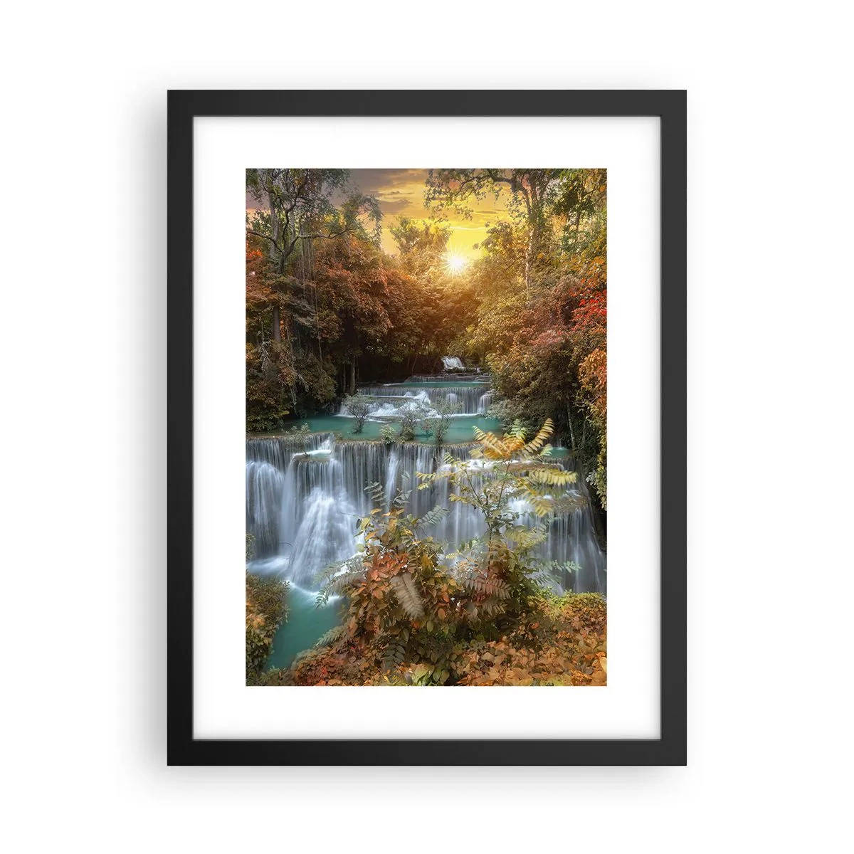 Pôster com moldura preta - O tesouro escondido da floresta - 30x40 cm