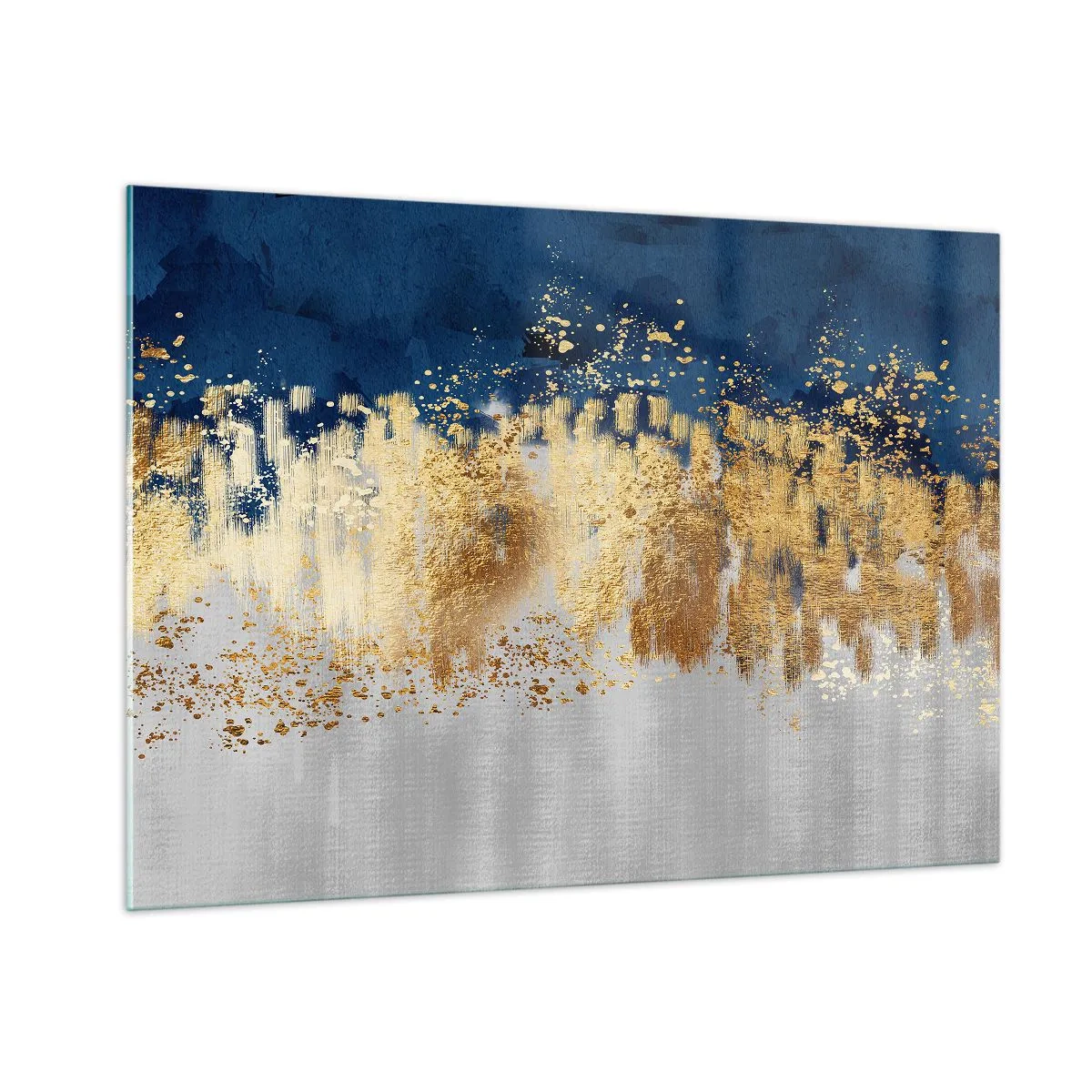 Quadro em vidro - Uma composição moderna com brilho - 100x70 cm
