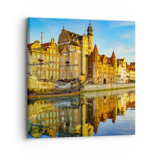 Quadro em tela - Imagem espelhada do passado - 30x30 cm