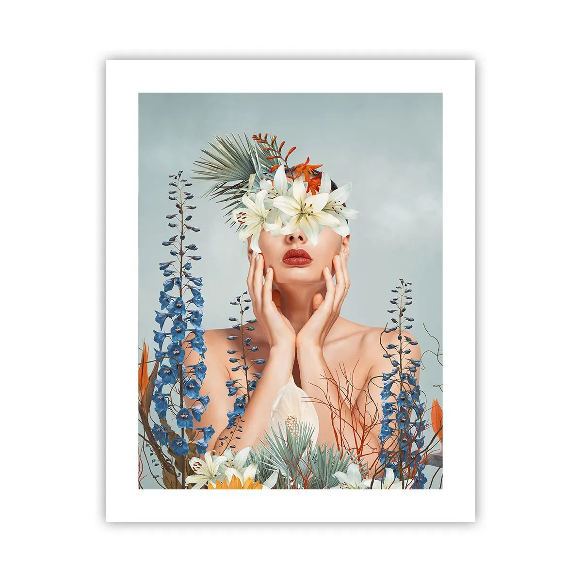 Pôster - Mulher – flor - 40x50 cm