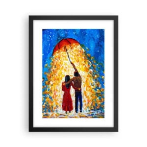 Pôster com moldura preta - A magia de uma noite chuvosa? - 30x40 cm