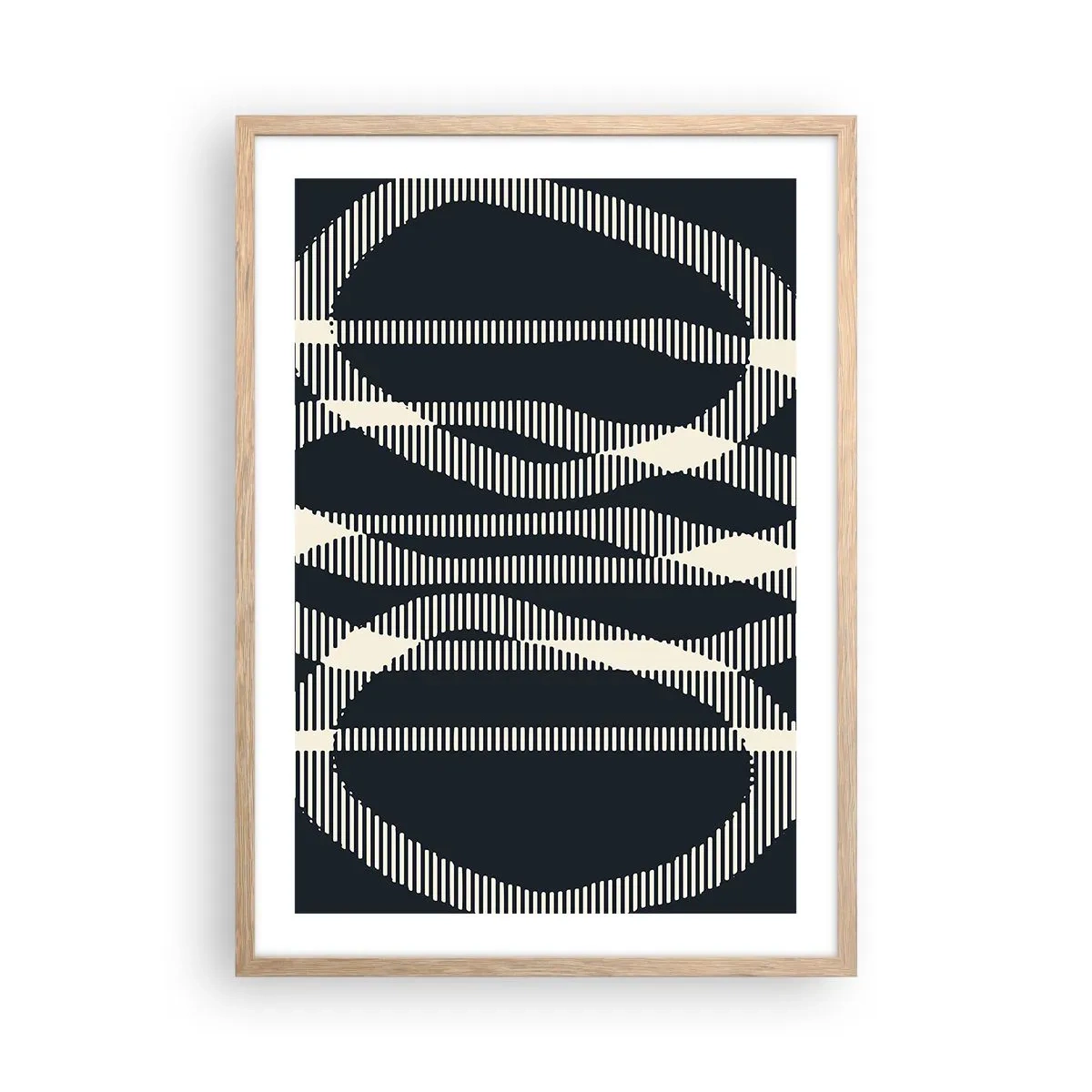 Pôster com moldura de carvalho claro - Uma tentativa de quebrar a escuridão - 50x70 cm