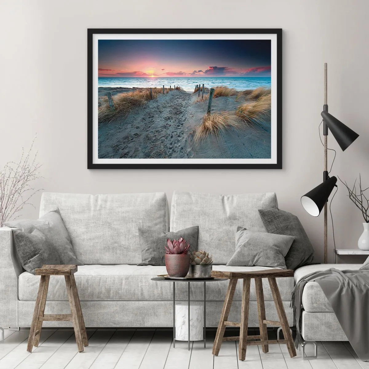 Pôster com moldura preta - Derramou um arco-íris de esplendor radiante.... - 40x30 cm