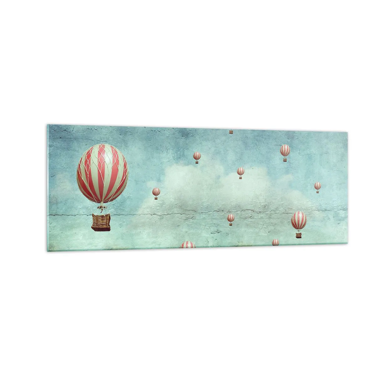 Quadro em vidro - Livres da azáfama da vida - 140x50 cm