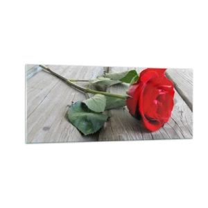 Quadro em vidro - Um estudo em vermelho - 100x40 cm