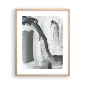 Pôster com moldura de carvalho claro - Um movimento decisivo - 40x50 cm