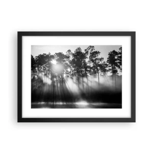 Pôster com moldura preta - O sol imparável - 40x30 cm