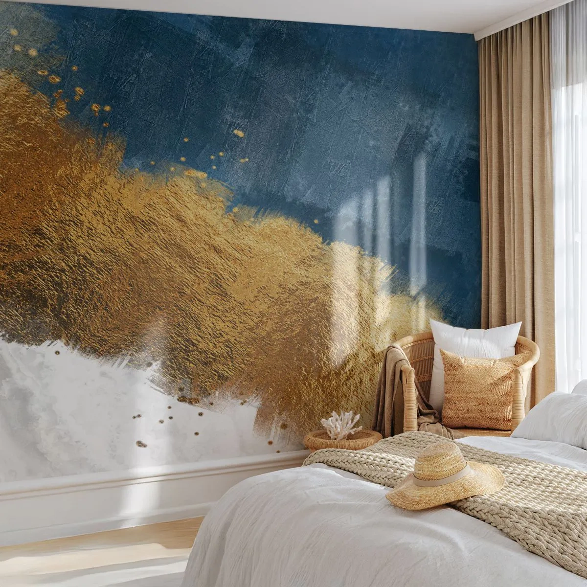 Papel de Parede Premium Sand - As cores do verão - Art Deco, Pedaço, Moderno - 350x256 cm